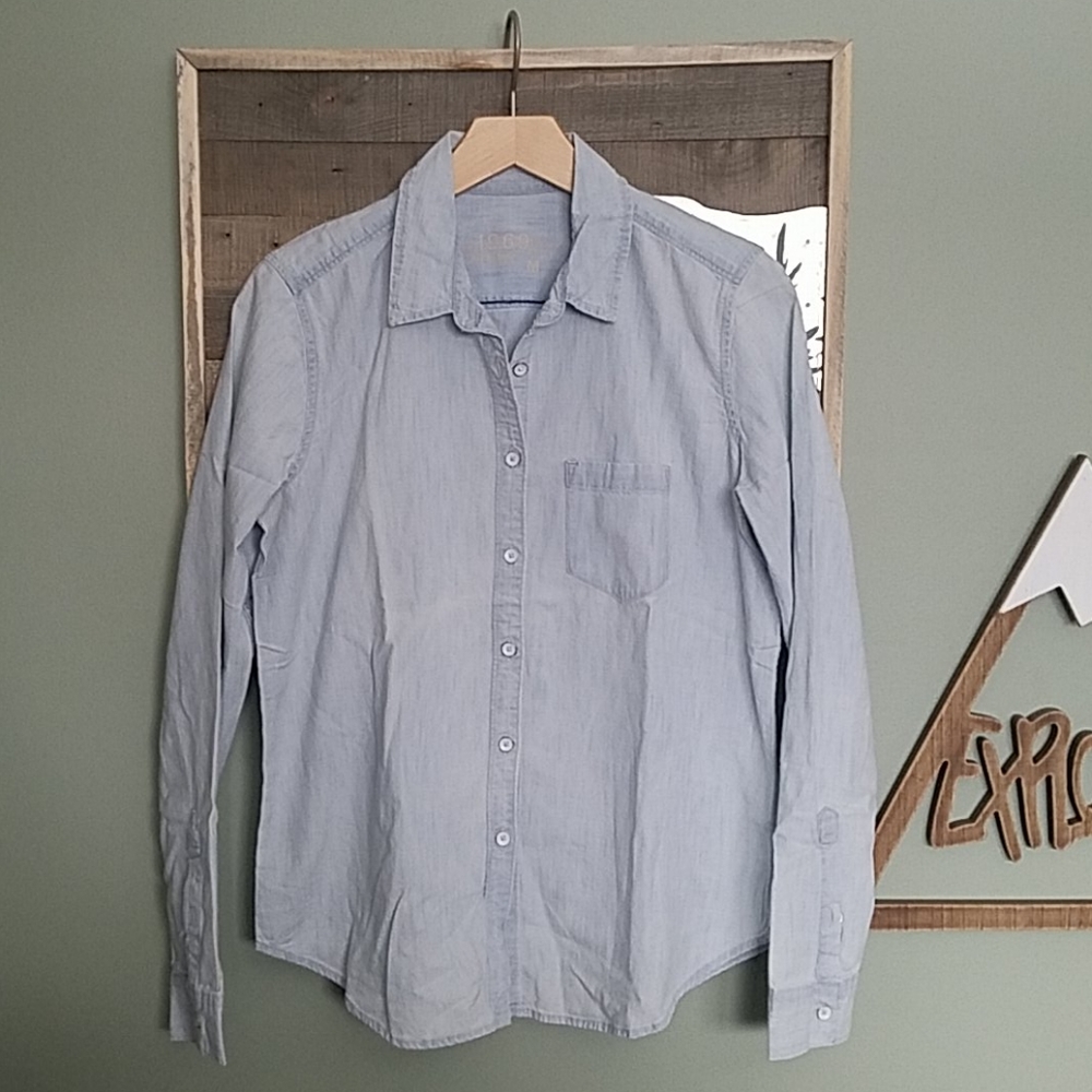 Light Wash Denim Button Down